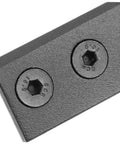 Close-up of Black Barn Door Track Connector Kit No Fuss Easy Install For Sliding Doors Durable Hardware Set Sleek Modern Finish