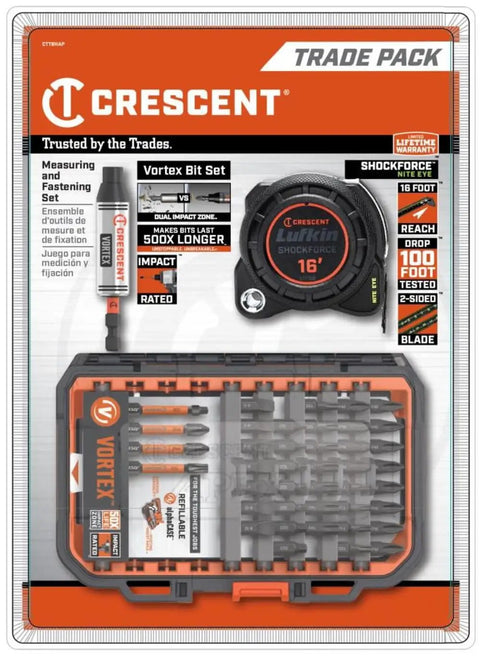 Image of the Vortex BH 41-Piece Shockforce NE AP Tool Set For Pros, including Crescent measuring and fastening tools in a trade pack.