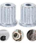 2 Pack Metal Washer Agitator Replacement Parts, Beefed Up Heavy Duty Stainless Steel Components For Durable Performance, pair of silver washer agitator parts