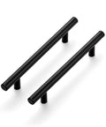 Matte Black 7.38 Inch Cabinet Pulls 30 Pack Stainless Steel Kitchen Cupboard Handles 5 Inch Center To Center Hole Spacing Durable Long Hardware For Cabinets And Drawers Great For Modern Kitchen Upgrades