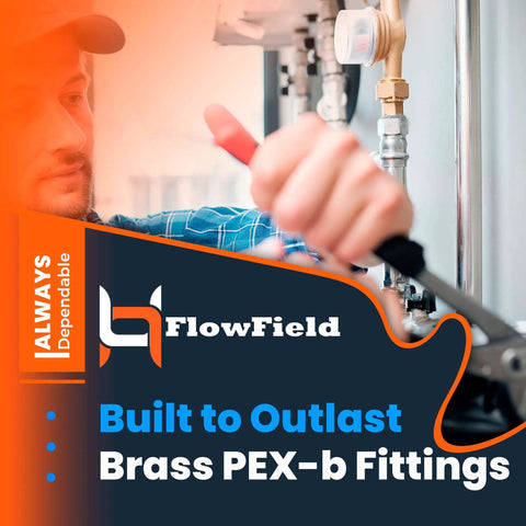 Person installing Half Inch PEX B Brass Fittings Set With Drop Ear Elbows Tees And Couplings For Plumbing Includes 5 Brass Elbows And 10 Stainless Cinch Clamps For DIY Ready Easy PEX Installation with wrench