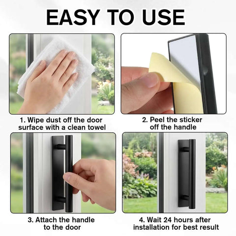 Step-by-step on installing 4 Pack Self Adhesive Cabinet Handles No Drill Drawer Pulls 5.27 Inch Easy Install Damageless Furniture Update