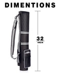 Ultra Lightweight Golf Carry Bag For Travel And Weekend Rounds Fits 3 To 9 Clubs Foldable Sunday Style Bag, 32-inch dimensions shown