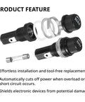 4 Pcs 6x30mm Fuse Holders For Panel And Chassis Mount Glass Fuse Sockets With Fast Blow 15A Fuse Kit components