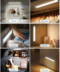 Various uses of 60 LED Under Cabinet Lights With Motion Sensor, 3 Color Temperatures, Stepless Dimming, Wireless, Kitchen to Car