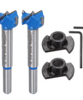 No Sweat Drilling With This Top Shelf Two Pack Forstner Drill Bits with tungsten carbide tips and depth adjusters for woodwork.