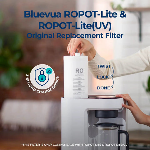 Replacement Filter For Countertop Reverse Osmosis System RO100ROPOTLite Easy Install Long Lasting Cartridge For Fresh Tasting Water Saves You Money Fits Most Countertop RO Units Chlorine And Sediment Reduction BPA Free