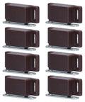 Eight Pack Stainless Steel Magnetic Door Catch For Cabinets And Cupboards With Screw Fittings, Strong Holding Power, Brown Finish