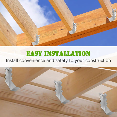 20 Pack 2 By 8 Inch Joist Hanger 18 Gauge Double Shear Face Mount for wood floor deck ceiling joists installation
