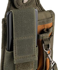 Close-up of Rear Guard Pouch With FlapFit For Tools, A 5-Pocket Utility Organizer From Original Series 54120, phone pocket feature