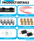 Electric Circuit Kit For Beginners 24 Piece Component Set With Light Bulb Wires Push Button Switch Battery Holder Details