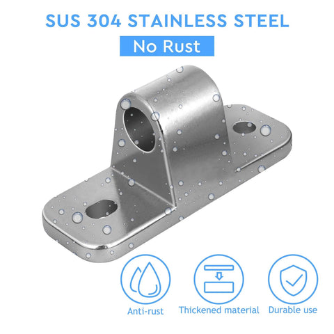 Heavy-Duty 304 Stainless Steel Gate Hinges Kit With Screws and Plugs For Farm Fence Barn Doors Livestock Gates, showcasing anti-rust feature.