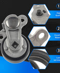 Serpentine Drive Belt Tensioner Kit Fits 1999 2008 Cadillac Escalade Chevrolet Avalanche Silverado Express GMC Sierra H2 Replacement 19311139 38159 ACK040378HD Performance Upgrade showing high-quality material and design angles