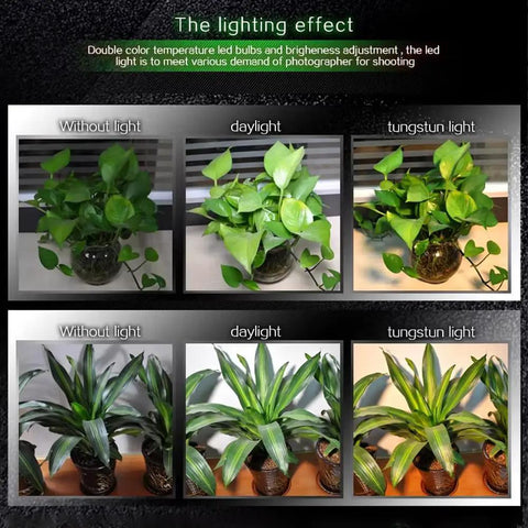 LED Tattoo Light Kit For Pro Grade Photos And Videos Clip On Photo Lights With CPL Filter 120 LED Beads No Glare lighting effects on plants