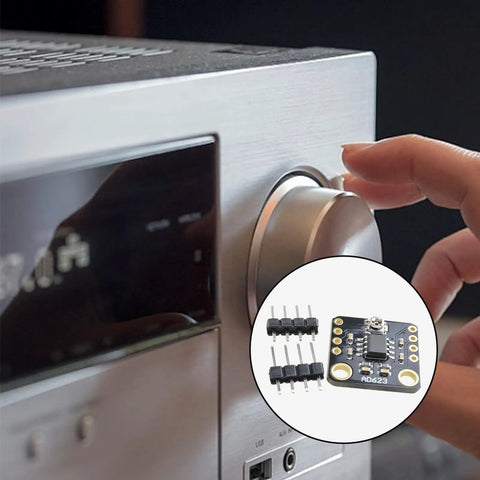 Adjustable Gain Amplifier Module For Hella Precise Signal Boosting And Seamless Data Acquisition Built Tough In Compact Housing For Lab Testing Industrial Automation Rock Solid Reliability next to audio equipment.