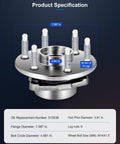 Beefed Up Front Wheel Hub And Bearing Assembly 515036 Compatible With Silverado 1500 Sierra 1500 Tahoe Escalade 1999 To 2007