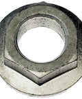 Flat metal nut component of Rear Passenger Side Loaded Steering Knuckle for Ford Models OE Fix Preassembled With All Necessary Components Rust Resistant Coating For Long Lasting Reliable Bolt In Repair