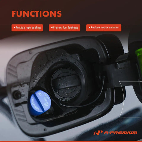 Gas Cap Fuel Cap Compatible With Volkswagen Jetta Golf GTI installed in a vehicle's fuel compartment, highlighting secure fitting