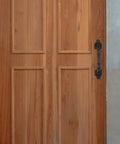 Wooden door with Two Pack Black Barn Door Pull Handles Made From Sturdy Iron Alloy Wear Resistant No Drill Install Sleek Modern Sliding Door Hardware