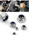 Nylon Insert Lock Nuts Set In 304 Stainless Steel, 140 Piece Assortment For M3 To M12, corrosion resistant locknut kit