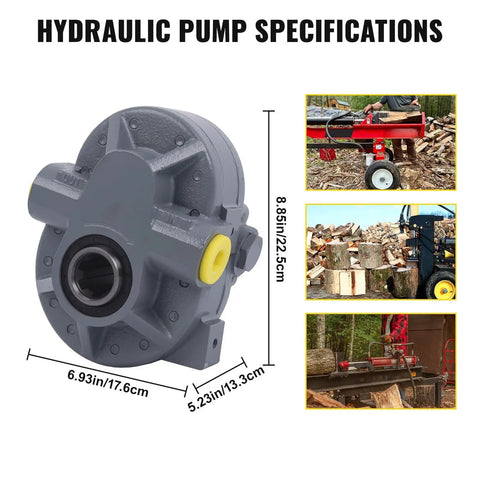 Rugged Hydraulic PTO Pump With 7.4 GPM Flow And 2500 PSI, 540 RPM, SAE 16 Inlet And SAE 12 Outlet, Built For Dump Trailers, Log Splitters, And Scissor Lifts, A Real Workhorse For Tractors And Heavy Machinery