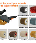 Beefy 1300W Burnishing And Polishing Machine With 6 Speed Variable Control Six Piece Buffing Wheel Kit displayed with wheel types.