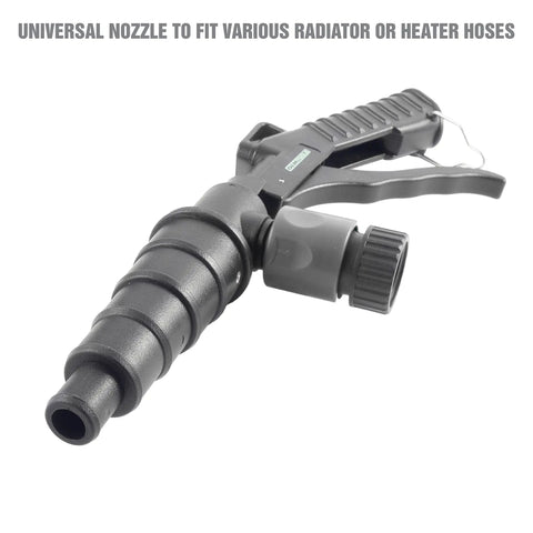 Coolant System Flush Gun Pro Grade With Lever Action Universal Nozzle Lock On Air Hose Latch Radiator And Heater Core Flush Kit