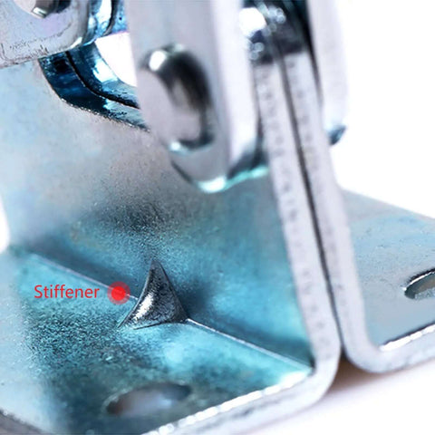 Close-up of galvanized steel base of Beefy Heavy Duty Horizontal Toggle Clamp With Quick Release Large Hold Down Clamp.