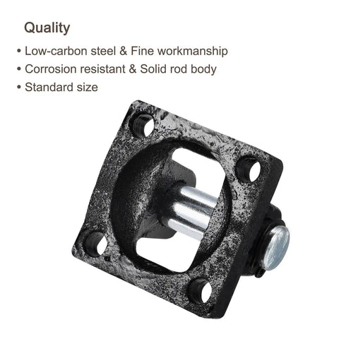 Air Cylinder Rod Pivot Clevis 3 Pack Pneumatic Mounting Brackets For Rear Mounts Black Heavy Duty Durable Low Carbon Steel 38 Mm Hole Distance 50 By 50 By 32 Mm Size Wear Resistant And High Strength Mounts For Industrial Automation, black low-carbon steel pivot clevis