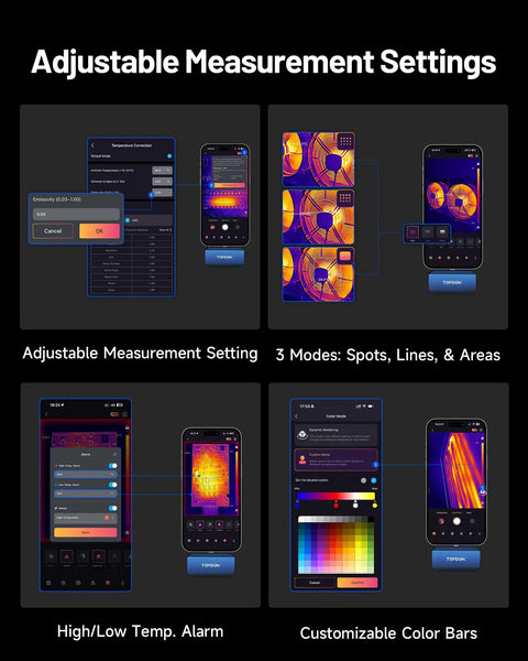 Dual Lens Thermal Camera For Iphone Ipad And Android With 512 By 384 Thermal Resolution And 256 By 192 IR Resolution USB C Compatible heat map display and interface options