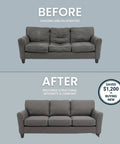 4 Pack Couch Sagging Cushion Repair Kit For Recliners And Sofas Heavy Duty Spring Replacement Before and After Image