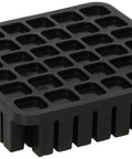 Heavy Duty Pusher Block Assembly For Commercial Food Chopper Replacement Featuring 3/8 Inch precision blades, black plastic, square design.