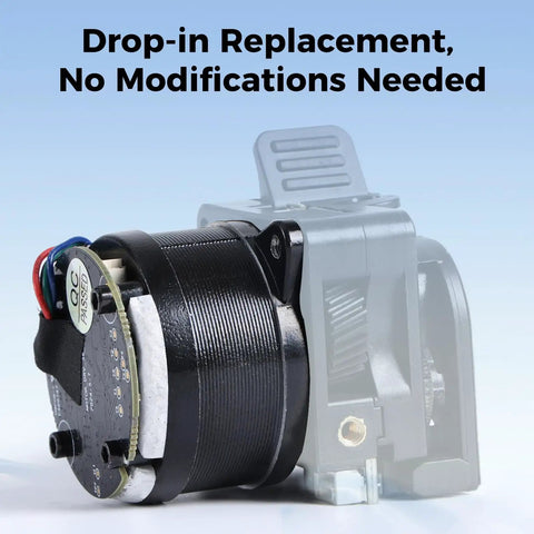 K2 Plus Extruder Motor Replacement for 3D Printer, circular stepper with 12 teeth shaft, E axis extrusion part, low noise