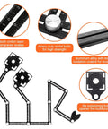 Contour Gauge Tool Must Have Pro Grade Adjustable Lock with laser scales, metal bolts, aluminum alloy, tile hole opener