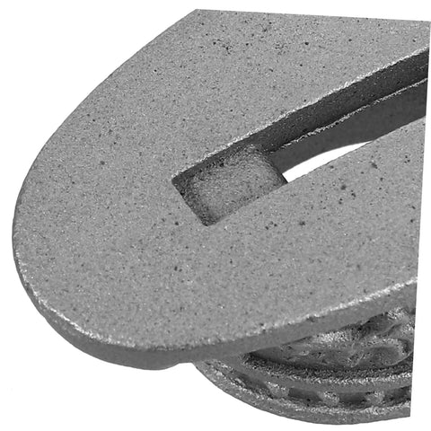 Close-up of stainless steel bolster from Two Piece Knife Bolsters And Finger Guard Kit For DIY Knife Making And Safe Handle Construction