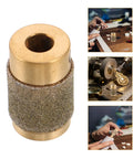 Diamond Grinding Wheel Kit for Stained Glass And Jewelry Polishing With Copper Abrasive Disc Optimized For Home Electric Grinders, close-up view.