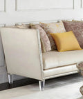 Sofa with Heightened Waterproof Acrylic Furniture Legs, offering heavy-duty support, ultra-sturdy feet, and a modern look in a living room.