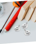 Tools and materials next to 20 Pcs Stainless Steel Quick Release Shutter Fasteners With Backplate Bolts For Hurricane Shutters
