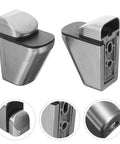 Two Pack Glass Shelf Brackets for Bathroom and Office, zinc alloy build with beautiful finish, heavy duty support.