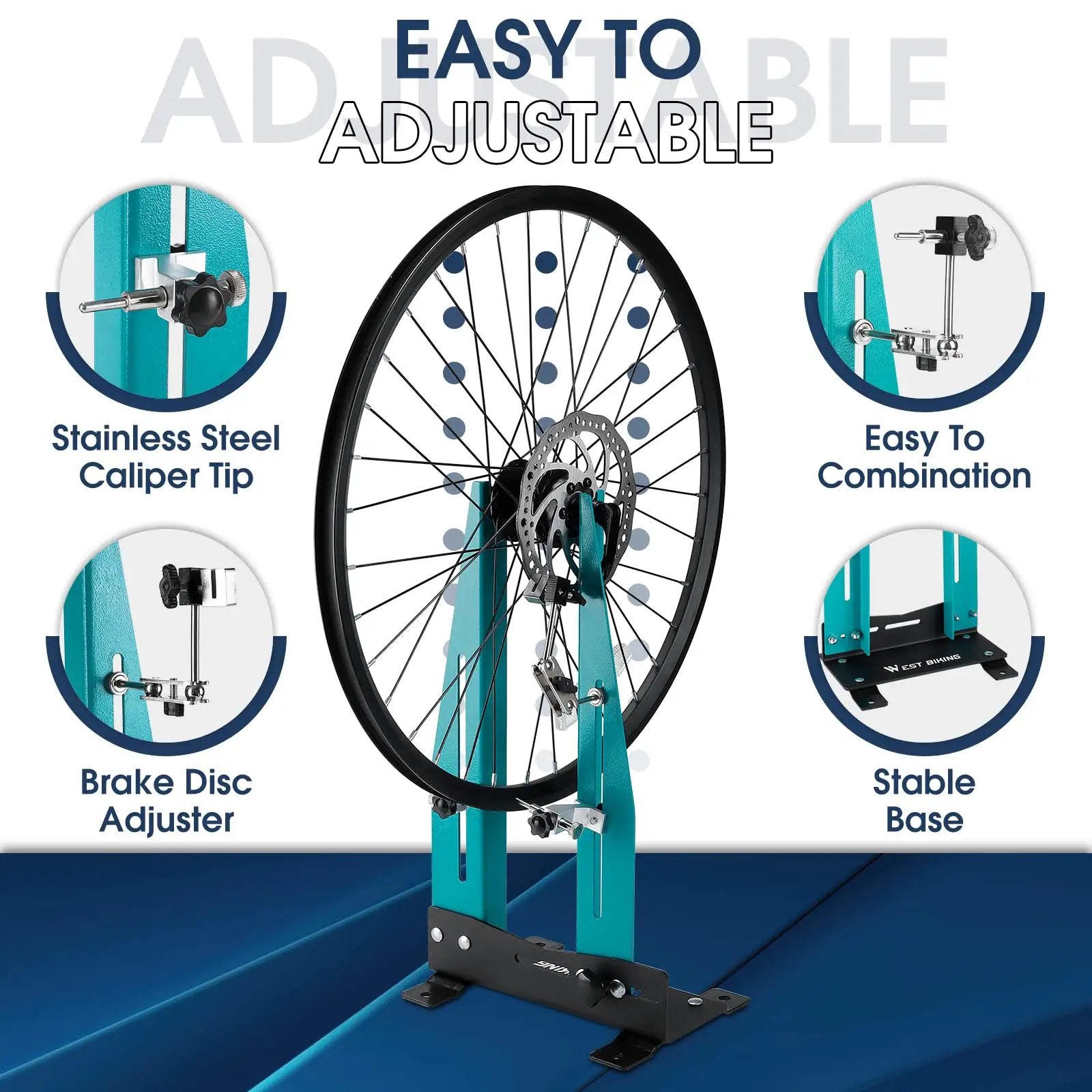 Pro Grade Bicycle Wheel Truing Stand For Precise Repairs ✓