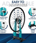 Pro Grade Bicycle Wheel Truing Stand With Spoke Wrench Removable Metal Structure Multi Function Rim Alignment Repair Tool