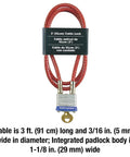Steel Cable Lock With Integrated Outdoor Padlock And Key For Bikes, Outdoor Storage, And Gear, Braided Steel With Vinyl Coating