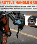 Integrated M Key Display Throttle Grip With LCD Speedometer For Soleil 01 Electric Motorcycle 48V Upgrade, installed view