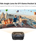 Wide Angle Lens For DJI Osmo Pocket 4 3 With 112 Degree Field Of View Snap On Magnetic Attachment Multi Coated Optical Glass