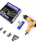Beast 1800W Hot Air Heat Gun With Dual Temp Modes, includes 4 nozzles and packaging, ideal for crafts and paint stripping.