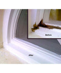 Before and after of damaged window frame repaired with Wood Epoxy Repair Kit 2 Quart 2 Part Structural Epoxy Adhesive Filler.