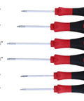 Pro Grade Torx Screwdriver Set 6 Piece T6 Through T15 Ergonomic Cushion Grip Handles Dual Durometer Build For Comfort And Durability