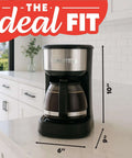 Five Cup Coffee Maker With One Touch Brew Pause And Serve Function Keeps Warm As You Sip Stainless Steel Accents Black Finish