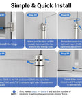 Installation steps for Two Pack Self Closing Door Hinges 3.5 Inch Satin Nickel with adjustable tension.