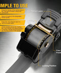 Heavy Duty Self Retracting Tie Down Straps Two Pack Two Inch By Ten Feet Four Thousand Four Hundred Pound Break Strength Auto Retractor Harness For Motorcycle Atv Utv Pickup Truck Cargo Van Grey Tough As Nails Gear, showing auto retract latch and locking tab.